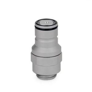 Thermal Grizzly DeltaMate Quick Disconnect Fitting | Male Coupling - Male Thread - Matt Nickel (TG-DM-QDC-0210)