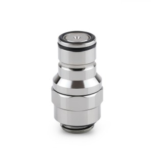 Thermal Grizzly DeltaMate Quick Disconnect Fitting | Male Coupling - Male Thread - Gloss Nickel (TG-DM-QDC-0310)