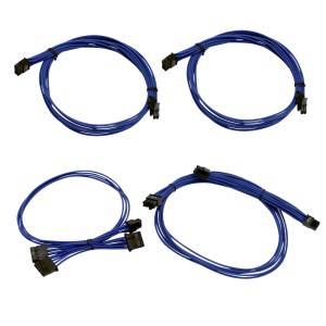 EVGA Individually Sleeved Additional Power Supply Cable Set for G2/P2/T2 - Blue (100-CU-1600-B9)