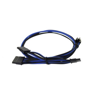 EVGA Individually Sleeved Power Supply Cable Set for 550W/650W - SUPERNOVA G2/G3/P2/T2 - Black / Dark Blue (100-G2-06KU-B9)