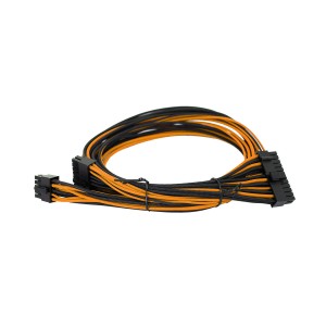 EVGA Individually Sleeved Power Supply Cable Set for 750W/850W - SUPERNOVA G2/P2/T2 - Black / Orange (100-G2-08KO-B9)