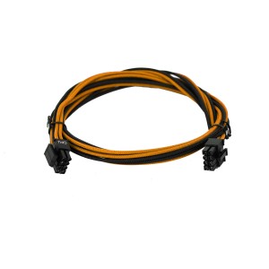 EVGA Individually Sleeved Power Supply Cable Set for 1000W/1300W - SUPERNOVA G2/G3/P2/T2 - Black / Orange (100-G2-13KO-B9)