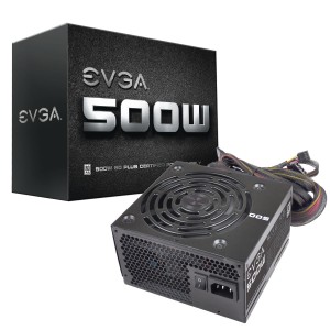 EVGA 500 W1, 80+ WHITE 500W Power Supply (100-W1-0500-KR)