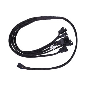 Phobya 4-Pin PWM to 9x 4-Pin PWM Cable - 60cm | Black (1011112)