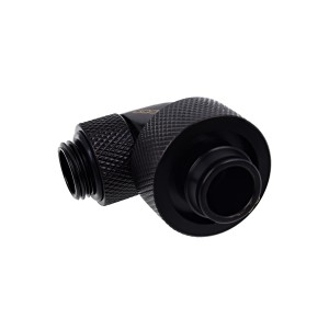 Alphacool Eiszapfen 1/2" ID x 3/4" OD G1/4 90° Rotatable Compression Fitting - Black (17242)