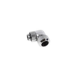 Alphacool Eiszapfen 13mm HardTube Compression Fitting 90° Rotatable G1/4 - Knurled - Chrome (17392)