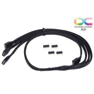 Alphacool Y-Cable RGB 4-pin to 3x 4pin 60cm Incl. Connector - Black (18539)