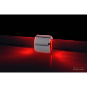 Alphacool Aurora HardTube LED Ring 13mm Chrome - Red (15328)