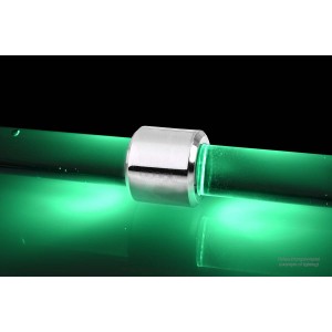 Alphacool Aurora HardTube LED Ring 16mm Chrome - Green (15332)
