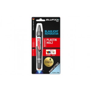 BLUFIXX PW Light Curing Repair Gel - Complete Kit For Plastic & Wood - Clear (DE-10.121.0000)