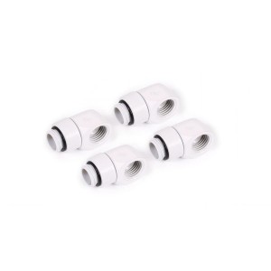 Alphacool Eiszapfen L-Connector Rotatable G1/4 AG to G1/4 IG - 4pcs Set White (17619)