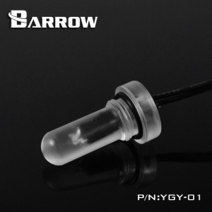 Barrow G1/4 Acrylic Stop Fitting with LED - Rose Red (YGY-01-ROSE)