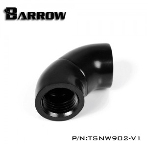 Barrow G1/4" 90 Degree Female to Female Rotary Snake Adaptor - Black (TSNW902-V1)