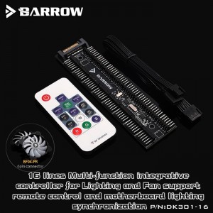 Barrow LRC2.0 Compatible 16-Way 12V/5V Manual Lighting/Fan Controller with Remote (DK301-16)