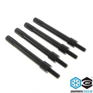 DimasTech® RadExt Fan Fix M4 Thread Radiators (4 Pieces) - Deep Black (DS021)