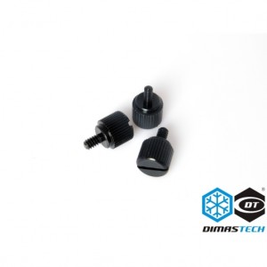 DimasTech® ThumbScrews 6-32 Thread 10 Pieces Pack - Deep Black (BT090)