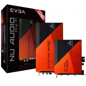 EVGA NU Audio Pro 7.1 Surround, Lifelike Audio, PCIe, RGB LED, Backplate, Designed with Audio Note (712-P1-AN21-KR)
