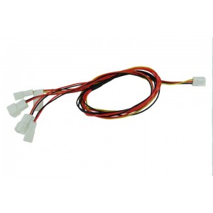 Phobya 3-Pin Fan to 4x 3-Pin Fan Breakout Cable - 60cm (81016)