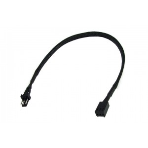 Phobya 3-Pin Fan Extension Cable - 30cm | Black (81028)