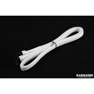 Darkside 60cm (24") SATA 3.0 180° to 90°  Data Cable with Latch - White (DS-0557)