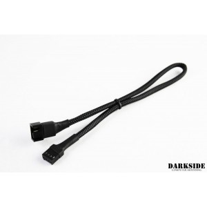 Darkside 4-Pin 30cm (12") M/F PWM Fan Sleeved Cable - Jet Black (DS-0521)