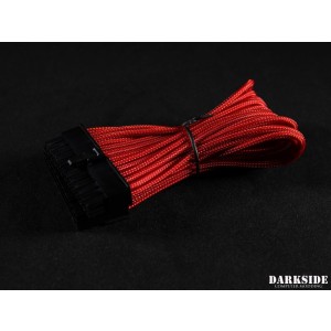 Darkside 24-Pin ITX 7" (20cm) HSL Single Braid Extension Cable - Red (DS-0636)