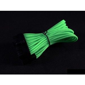 Darkside 24-Pin ITX 7" (20cm) HSL Single Braid Extension Cable - Green (DS-0637)