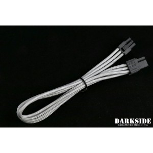 Darkside 6-Pin PCI-E 12" (30cm) HSL Single Braid Extension Cable - Titanium Gray (DS-0702)