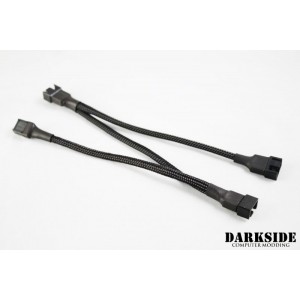 Darkside 4-Pin Triple Fan Power 3-Way Cable Splitter - Jet Black (DS-0734)