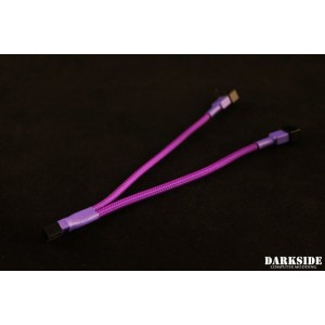 Darkside 3-Pin Dual Fan Power Y-Cable Splitter - Purple (DS-0913)