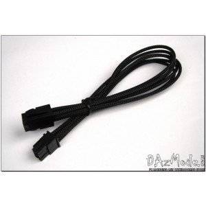 Darkside 6-Pin PCI-E 12" (30cm) HSL Single Braid Extension Cable - Jet Black (DS-0180)