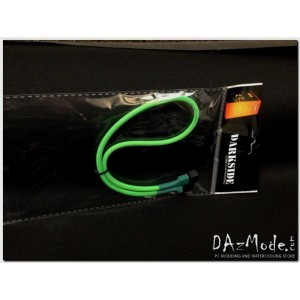 Darkside 3-Pin 40cm (16") M/F Fan Sleeved Cable - Green (DS-0031)