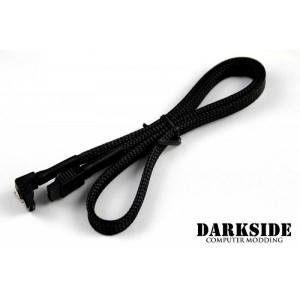 Darkside 60cm (24") SATA 3.0 180° to 90°  Data Cable with Latch - Black (DS-0089)