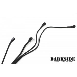 Darkside 3-Pin Triple Radiator Standard Fan Power Y-Cable Splitter - Jet Black (DS-0096)