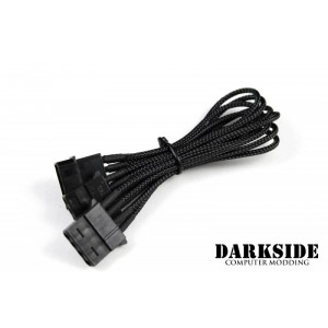 Darkside MOLEX 4-Pin to 2x 4-Pin Single Sleeved Y-Cable - Jet Black (DS-0102)