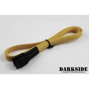 Darkside 60cm (24") SATA 3.0 180° to 180°  Data Cable with Latch - Yellow Sand (DS-0171)