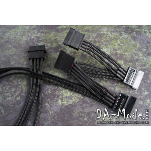 DarkSide SATA 4-WAY Power Cable 12" (30cm) - Jet Black (DS-0595)