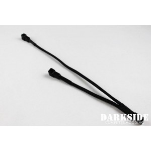 Darkside 3-Pin Dual Radiator Standard Fan Power Y-Cable Splitter - Jet Black (DS-0223)