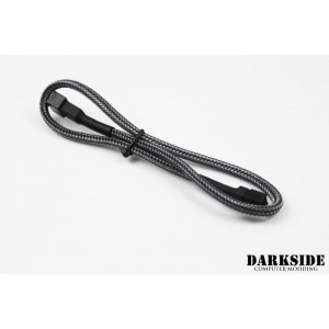 Darkside 3-Pin 40cm (16") M/F Fan Sleeved Cable - Graphite Metallic (DS-0245)