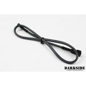 Darkside 3-Pin 50cm (19.5") M/F Fan Sleeved Cable - Graphite Metallic (DS-0249)