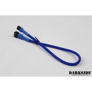 Darkside 3-Pin 30cm (12") M/F Fan Sleeved Cable - Dark Blue UV (DS-0244)