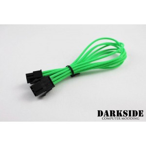 Darkside 6-Pin PCI-E 12" (30cm) HSL Single Braid Extension Cable - Green UV (DS-0234)