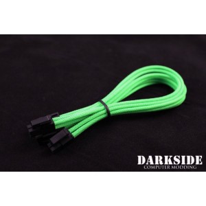 Darkside 8-Pin PCI-E 12" (30cm) HSL Single Braid Extension Cable - Green UV (DS-0237)