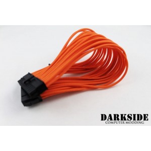 Darkside 24-Pin ATX 12" (30cm) HSL Single Braid Extension Cable - Orange UV (DS-0240)