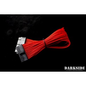 Darkside 24-Pin ATX 12" (30cm) HSL Single Braid Extension Cable - Red UV (DS-0181)