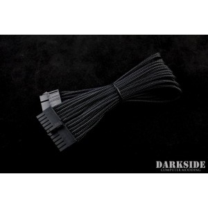 Darkside 24-Pin ATX 12" (30cm) HSL Single Braid Extension Cable - Jet Black (DS-0178)