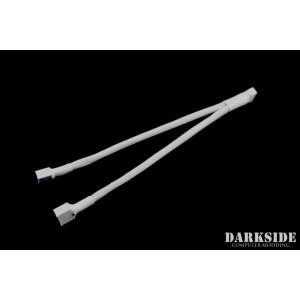 Darkside 3-Pin Dual Fan Power Y-Cable Splitter - White (DS-0439)