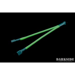 Darkside 3-Pin Dual Fan Power Y-Cable Splitter - Green UV (DS-0441)