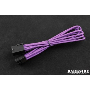 Darkside 8-Pin PCI-E 12" (30cm) HSL Single Braid Extension Cable - Purple UV (DS-0500)