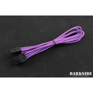 Darkside 6-Pin PCI-E 12" (30cm) HSL Single Braid Extension Cable - Purple UV (DS-0499)